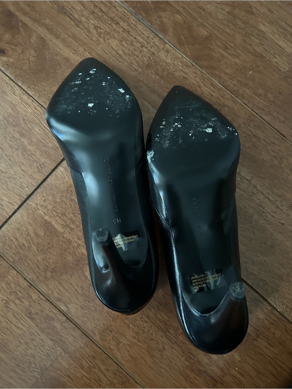 Banana Republic Black Pointed Leather Stiletto Pumps - Picture 4 of 5